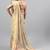 Beige tissue printed saree with blouse