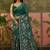 Green linen printed saree with blouse