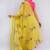 Yellow linen printed saree with blouse