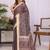 Brown linen  saree with blouse