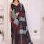 Multicolor linen striped saree with blouse