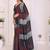 Multicolor linen striped saree with blouse