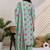 Women Floral Printed Regular Thread Work Kurta with Trousers & With Dupatta
