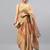 Beige tissue printed saree with blouse