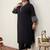 Plus Size Ethnic Motifs Embroidered Regular Thread Work Kurta with Trousers