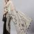 Off white pure georgette printed saree with blouse