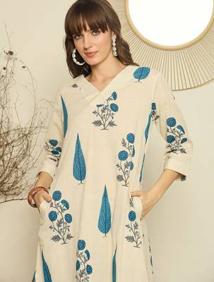 Women Floral Printed A-Line Kurta with Palazzo 1