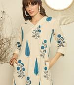 Women Floral Printed A-Line Kurta with Palazzo