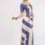 Multicolor pure linen printed saree with blouse