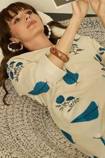 Women Floral Printed A-Line Kurta with Palazzo