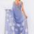 Lavender linen printed saree with blouse