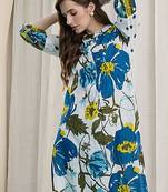 Women Floral Printed Cotton Kurta with Trousers