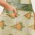 Green blended cotton printed saree with blouse