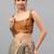 Grey polyester solid saree with blouse