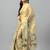 Gold tissue printed saree with blouse