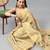 Gold tissue printed saree with blouse