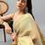 Gold tissue printed saree with blouse
