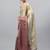 Grey polyester solid saree with blouse