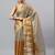 Grey tissue woven design saree with blouse