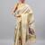 Off white tissue printed saree with blouse