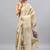 Off white tissue printed saree with blouse