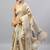 Off white tissue printed saree with blouse