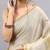 Off white tissue printed saree with blouse