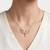 925 Sterling Silver Rose Gold  Angel Wings Pendant Necklace Set  for Women