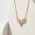 925 Sterling Silver Rose Gold  Angel Wings Pendant Necklace Set  for Women