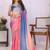 Multicolor linen checked saree with blouse