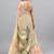 Cream tussar printed saree with blouse