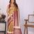 Gold linen printed saree with blouse