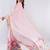 Pink linen printed saree with blouse