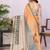 Orange linen  saree with blouse