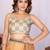 Orange linen  saree with blouse