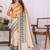 Orange linen  saree with blouse