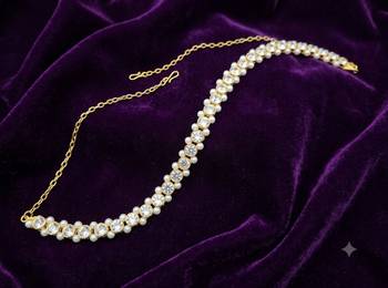 white kamarpatta (waist belt)   kundan & agate stone   gold plated 2