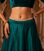  kamarpatta (waist belt)   kundan & agate stone   gold plated