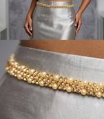 kamarpatta (waist belt)   kundan & agate stone   gold plated