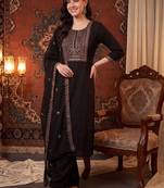 Women Ethnic Motifs Embroidered Regular Kurta with Palazzos & With Dupatta