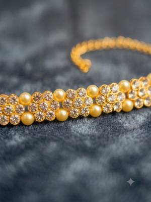 kamarpatta (waist belt)   kundan & agate stone   gold plated 3