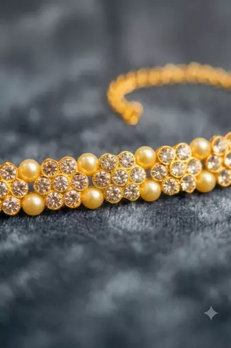 kamarpatta (waist belt)   kundan & agate stone   gold plated