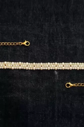 white kamarpatta (waist belt)   kundan & agate stone   gold plated