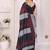 Multicolor linen striped saree with blouse
