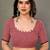 Pink chiffon printed saree with blouse