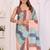 Multicolor linen striped saree with blouse
