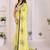 Lime linen printed saree with blouse