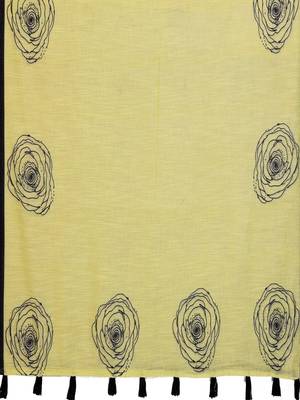 Lime linen printed saree with blouse 4