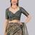 Multicolor polyester woven design saree with blouse