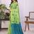 Lime linen  saree with blouse